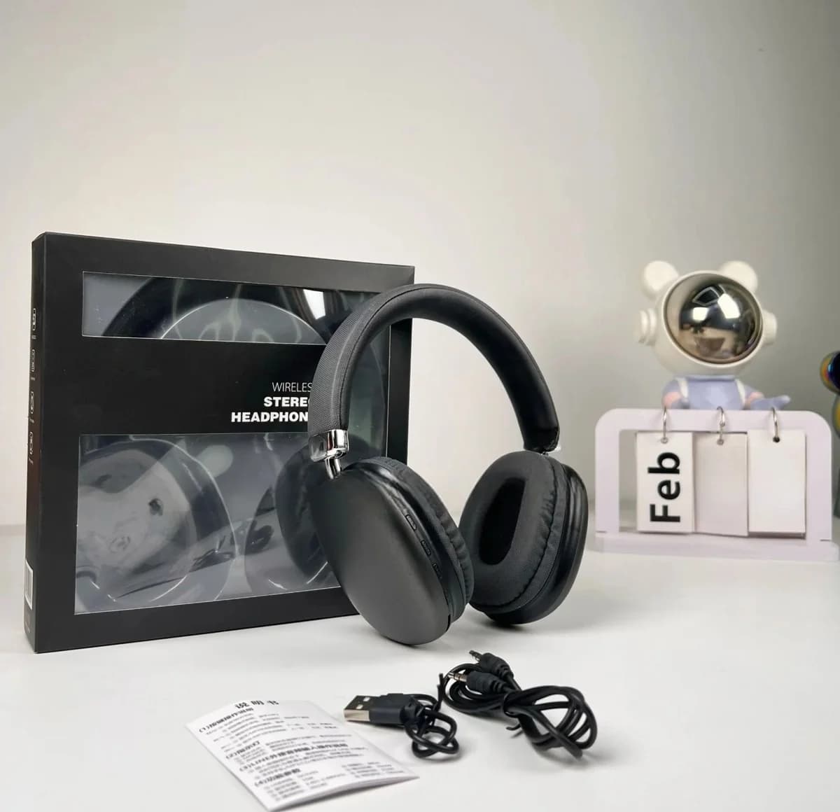 Bezprzewodowe słuchawki nauszne z Bluetooth 5.4 i długim czasem pracy