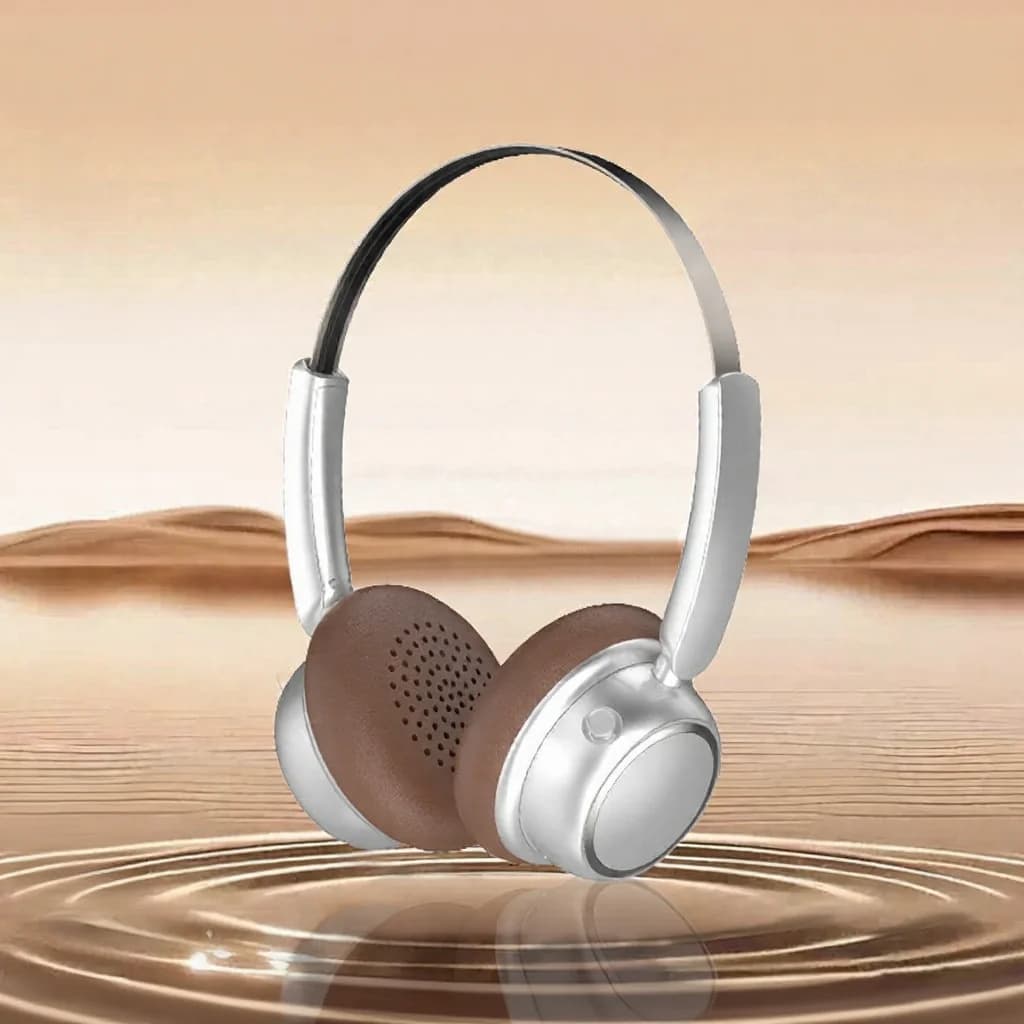 Retro bezprzewodowe słuchawki Bluetooth z metalowym pałąkiem i długim czasem pracy