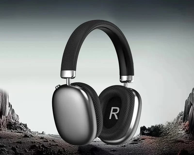 Słuchawki nauszne Bluetooth z pokrętłem, radiem FM i długą pracą