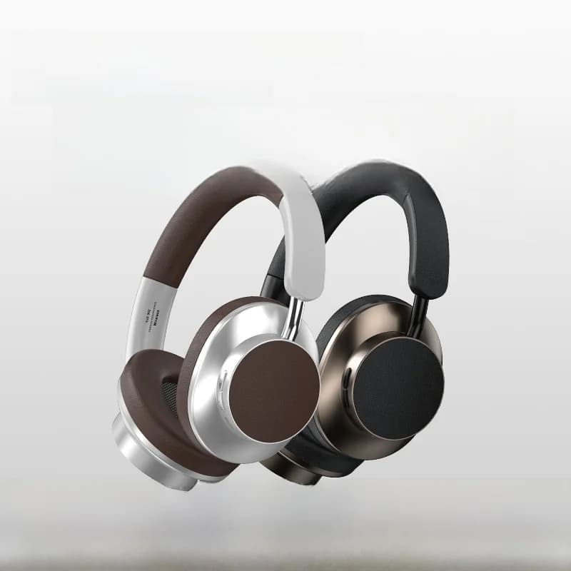 Retro słuchawki nauszne Bluetooth z radiem FM i slotem na kartę TF
