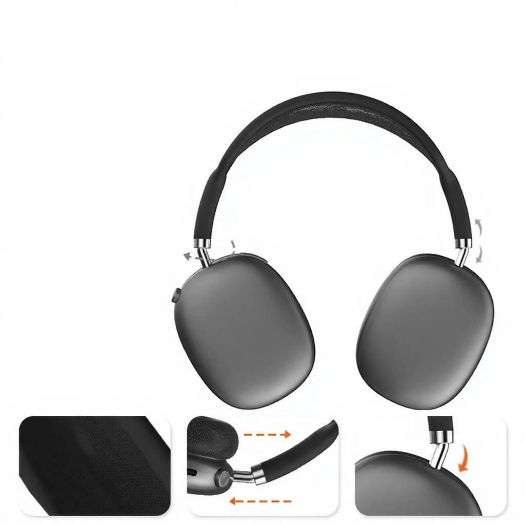 Bezprzewodowe słuchawki Bluetooth z radiem FM i slotem na kartę TF