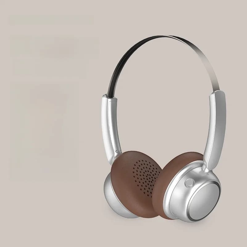 Retro bezprzewodowe słuchawki Bluetooth z metalowym pałąkiem i długim czasem pracy
