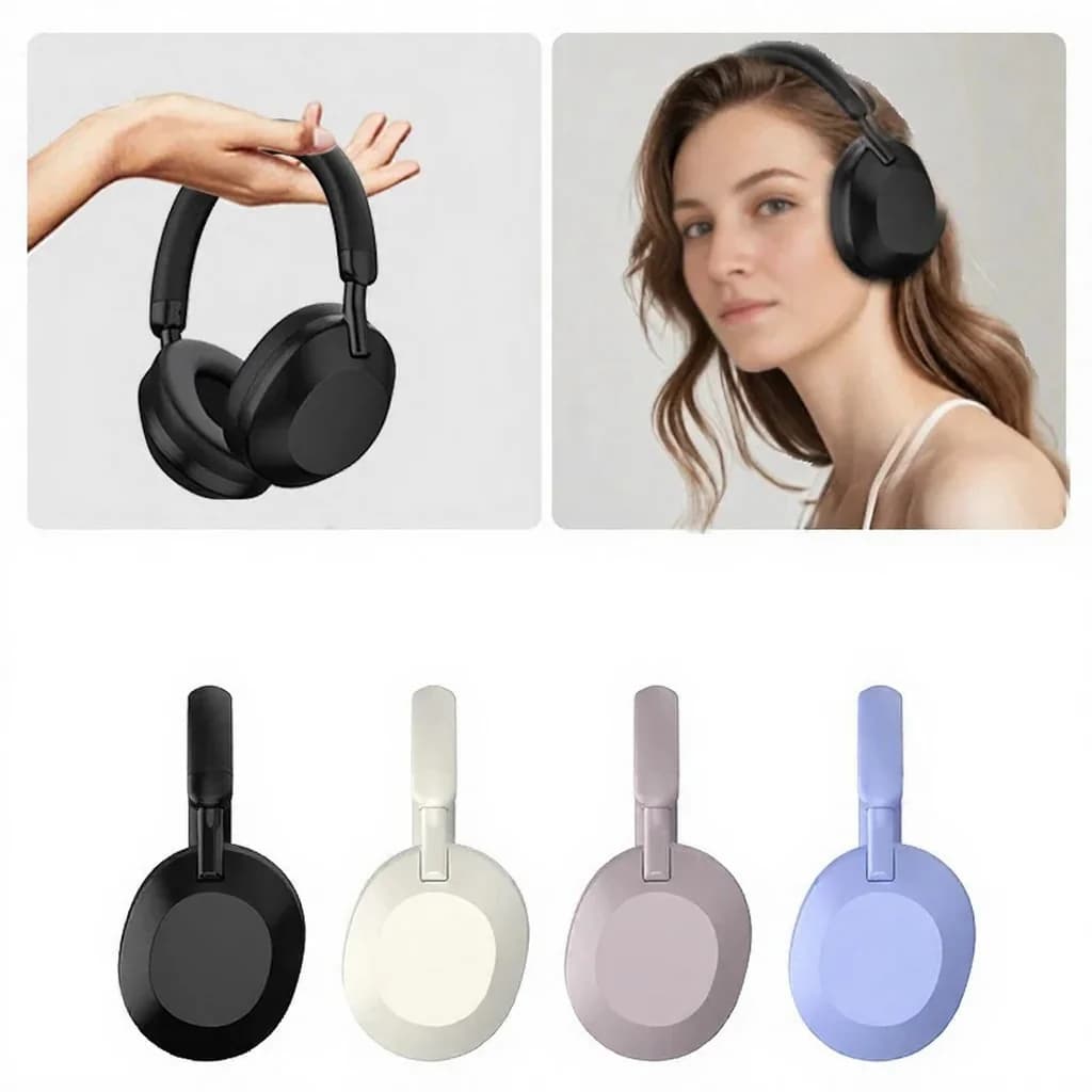 Bezprzewodowe słuchawki nauszne Bluetooth z aktywną redukcją szumów ANC