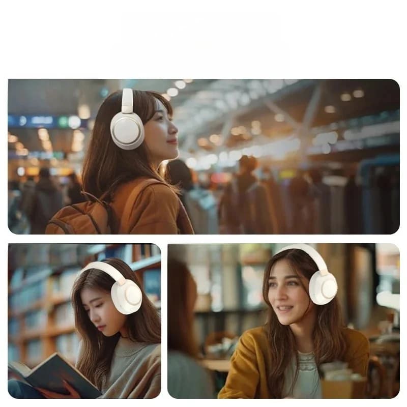 Bezprzewodowe słuchawki nauszne Bluetooth z ANC i dźwiękiem stereo
