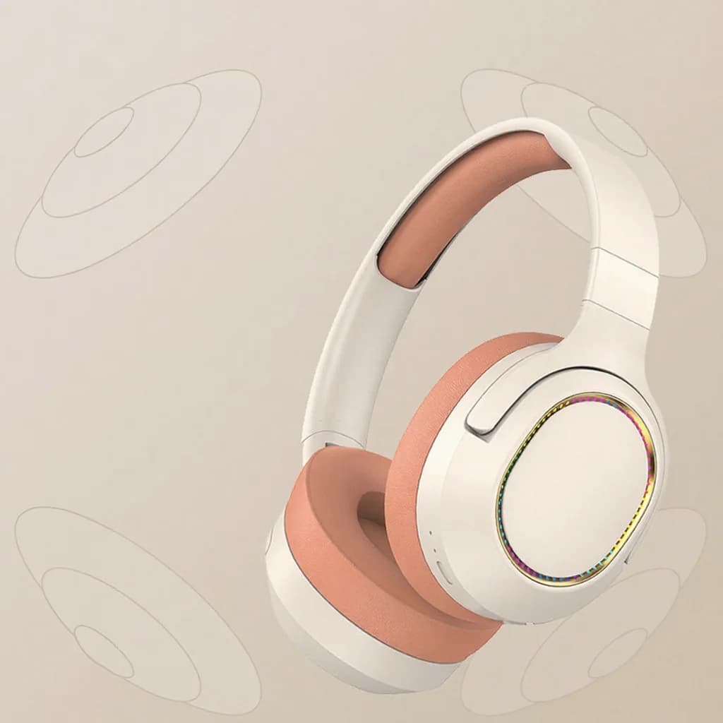RGB Gamingowe Słuchawki Bezprzewodowe Bluetooth Nauszne Stereo