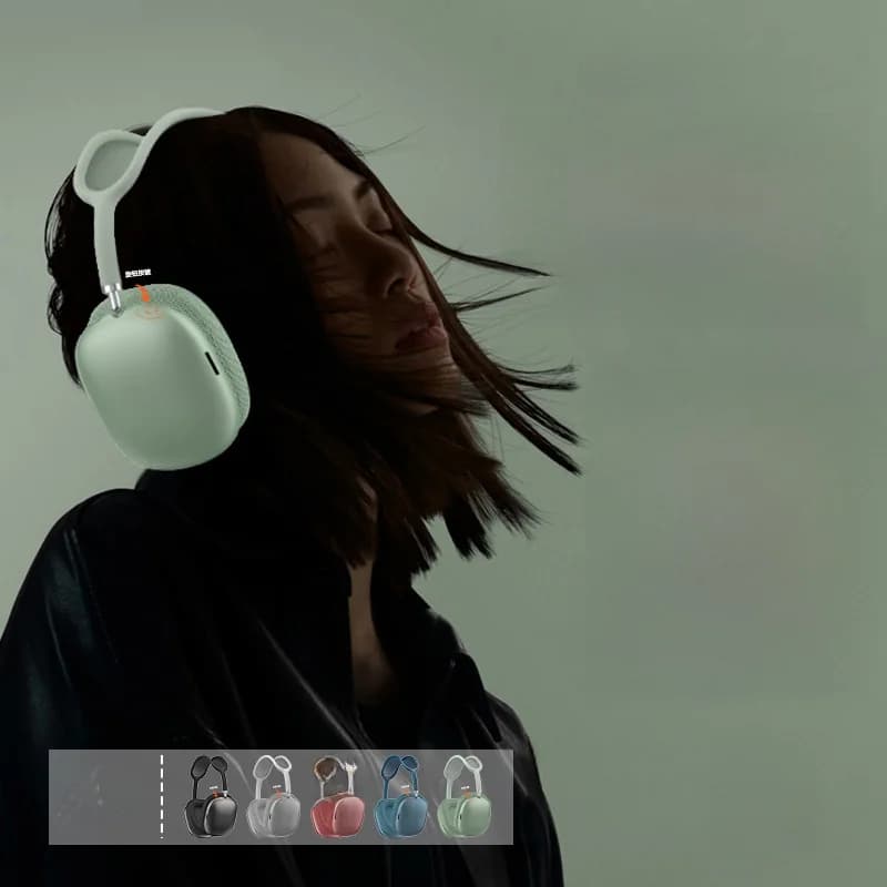 Słuchawki nauszne Bluetooth 5.4 z pokrętłem i radiem FM