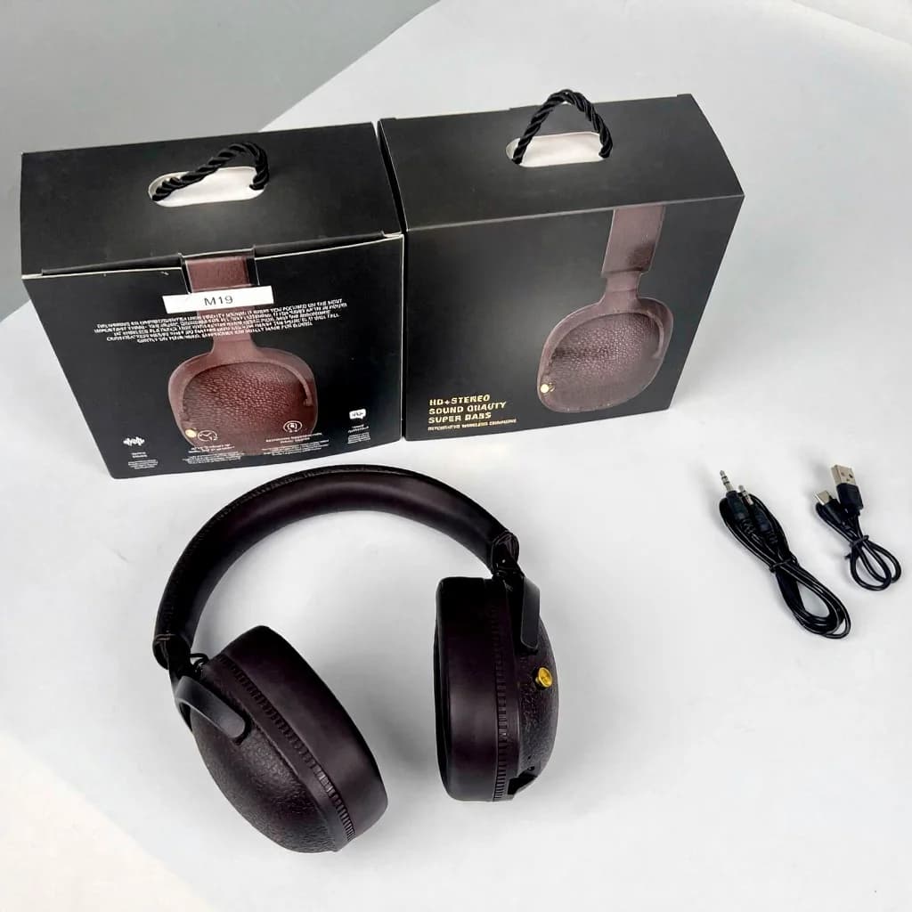 Retro słuchawki nauszne Bluetooth bezprzewodowy zestaw stereo z mikrofonem