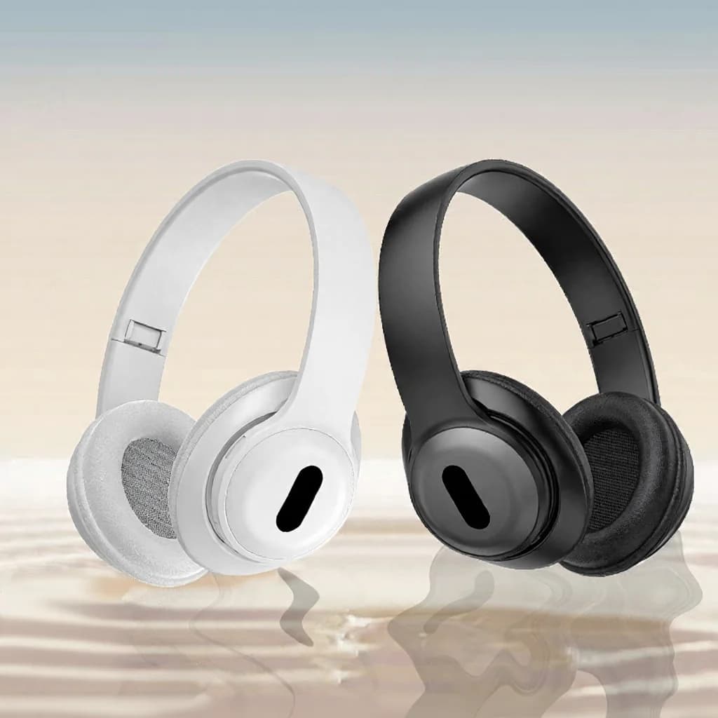 Słuchawki bezprzewodowe nauszne Bluetooth z radiem FM i slotem na kartę TF