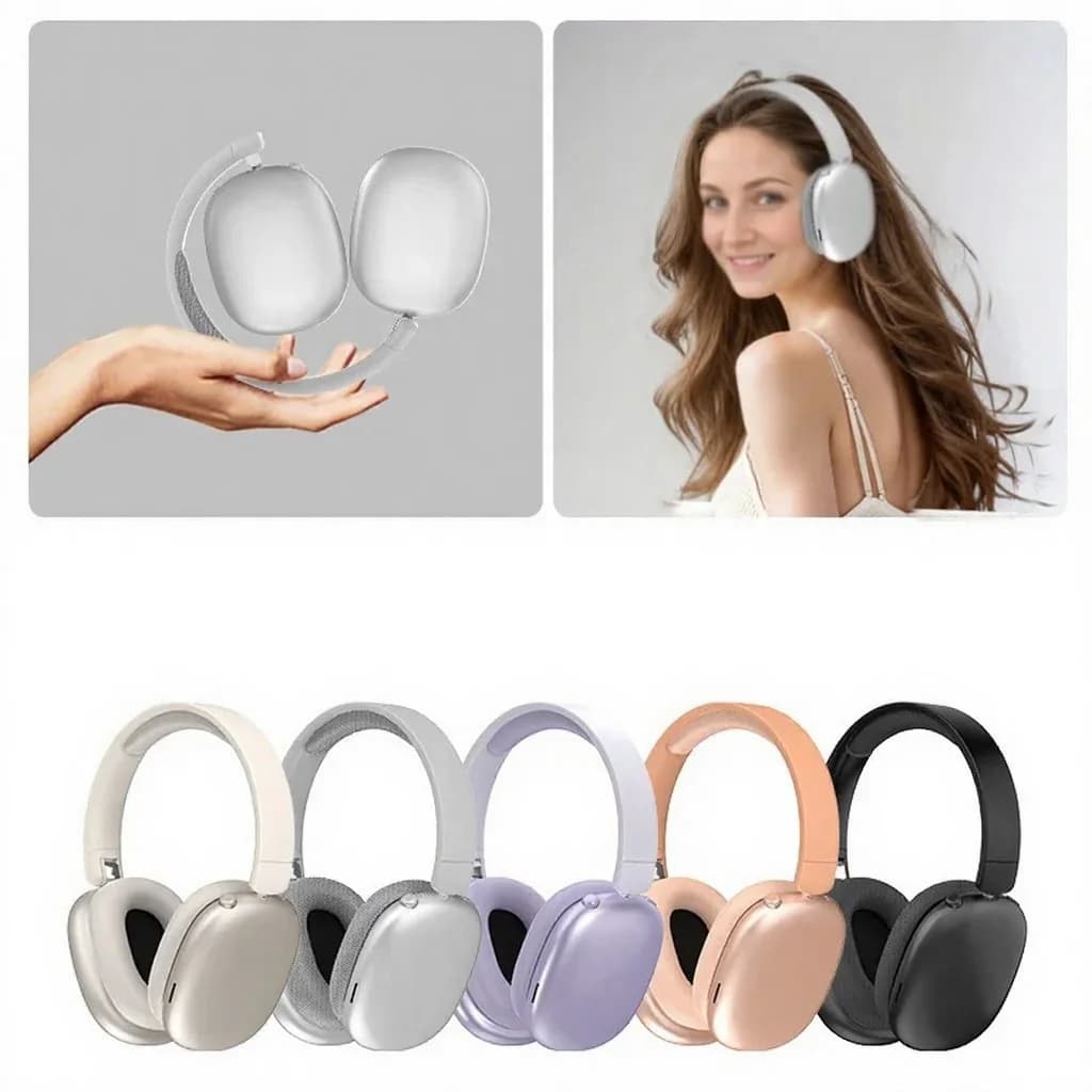 Bezprzewodowe słuchawki nauszne Bluetooth z radiem FM i slotem na kartę TF