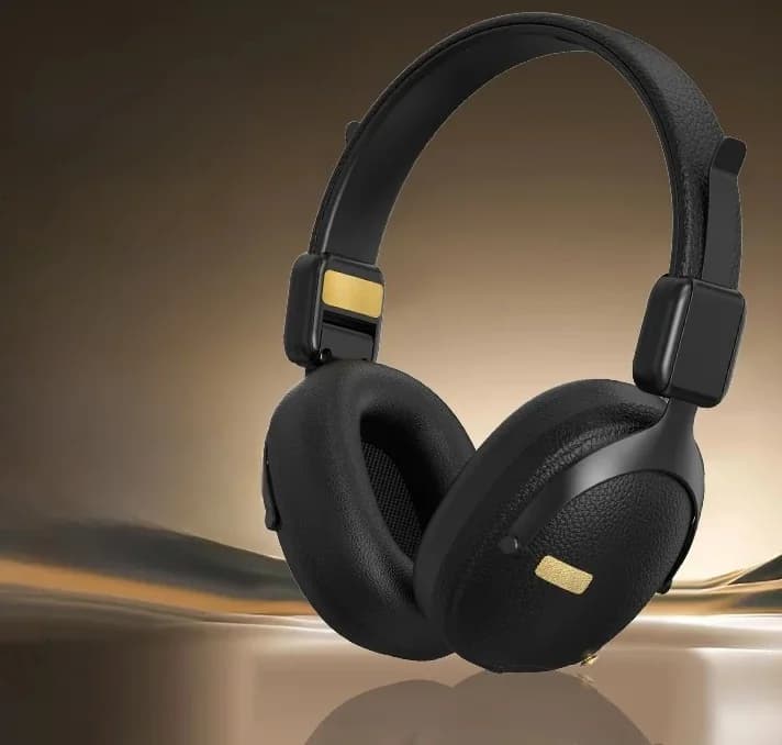 Retro bezprzewodowe słuchawki nauszne z Bluetooth 5.4 i długim czasem pracy