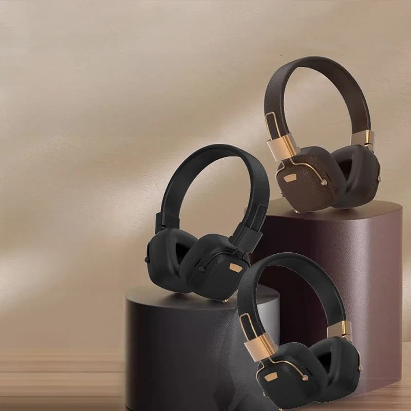 Retro słuchawki Bluetooth z trybami EQ i składaną konstrukcją