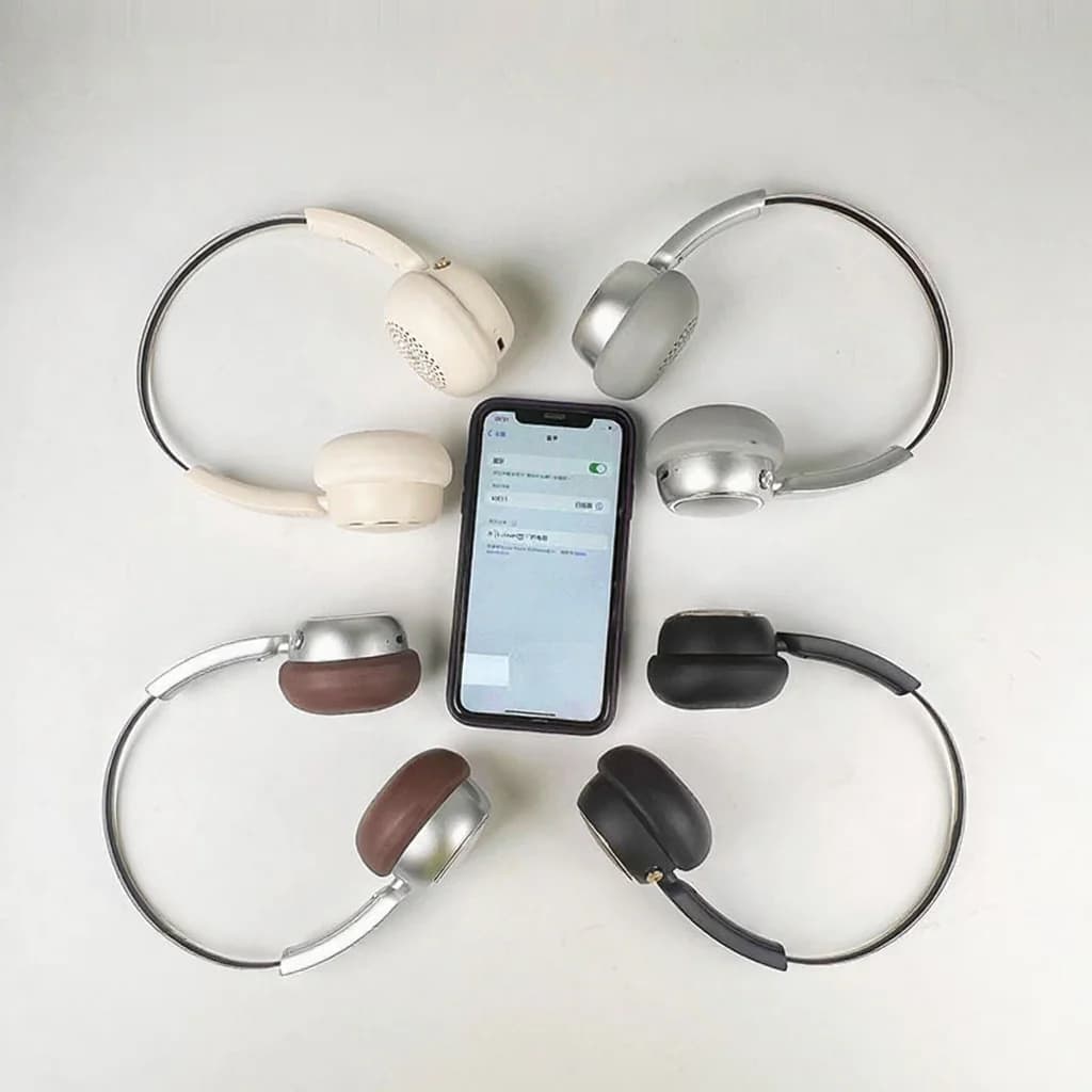 Retro bezprzewodowe słuchawki nauszne z radiem FM i Bluetooth 5.4