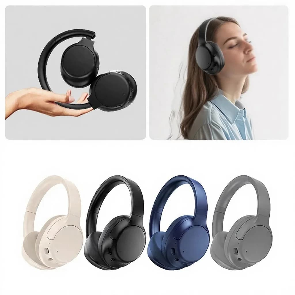 Bezprzewodowe słuchawki nauszne Bluetooth z ANC i długim czasem pracy