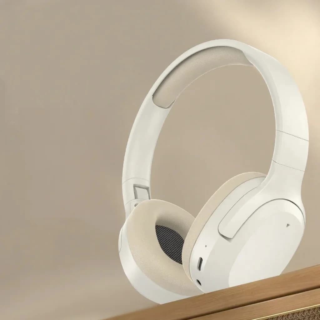 Słuchawki nauszne Bluetooth z basem, obsługą AUX i karty TF