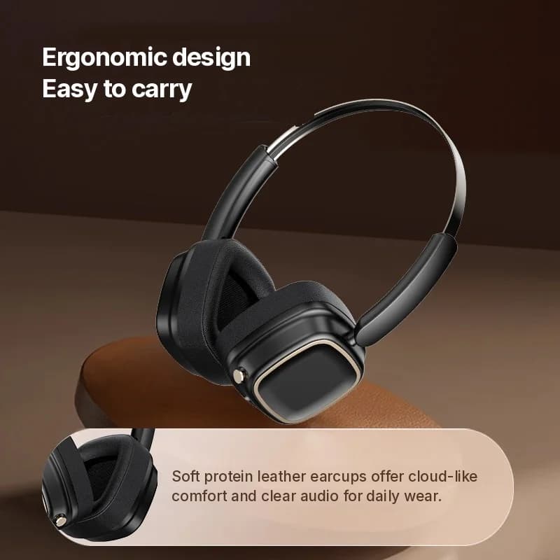 Retro bezprzewodowe słuchawki nauszne Bluetooth 5.4 Stereo Bass