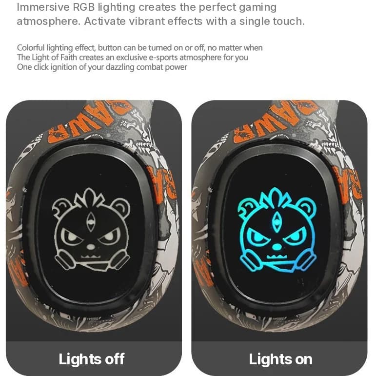 Słuchawki nauszne Bluetooth z radiem FM i diodami LED