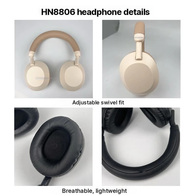 Bezprzewodowe słuchawki nauszne Bluetooth z głębokim basem i mikrofonem