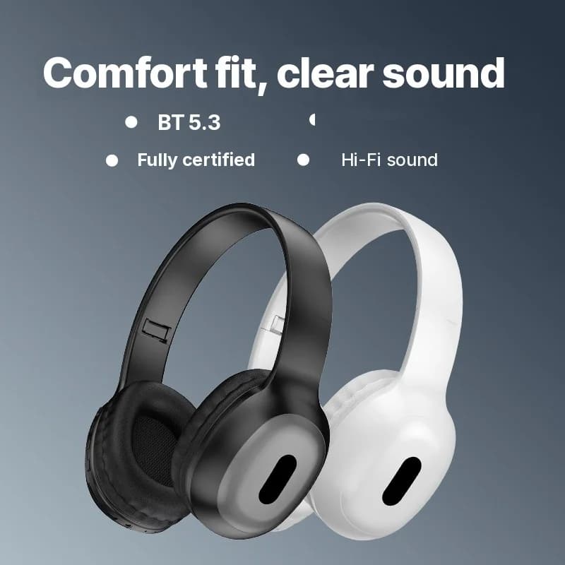 Słuchawki nauszne Bluetooth z gniazdem karty TF i wejściem AUX