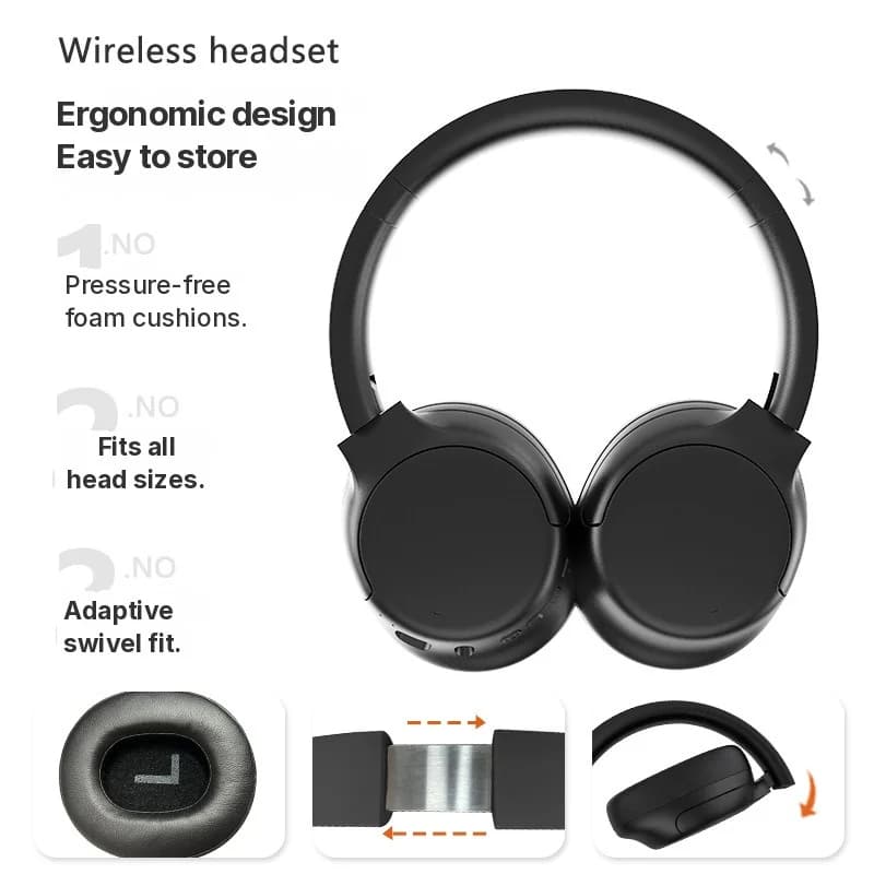 Bezprzewodowe słuchawki nauszne Bluetooth z ANC i długim czasem pracy