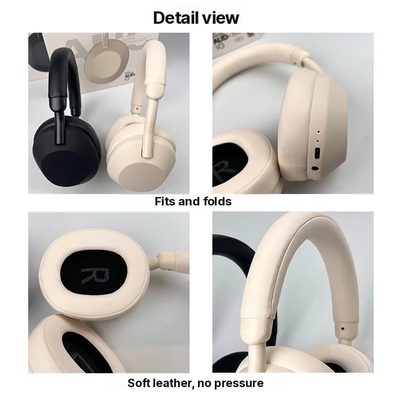 Aktywne tłumienie hałasu Bezprzewodowe słuchawki Bluetooth nauszne Stereo