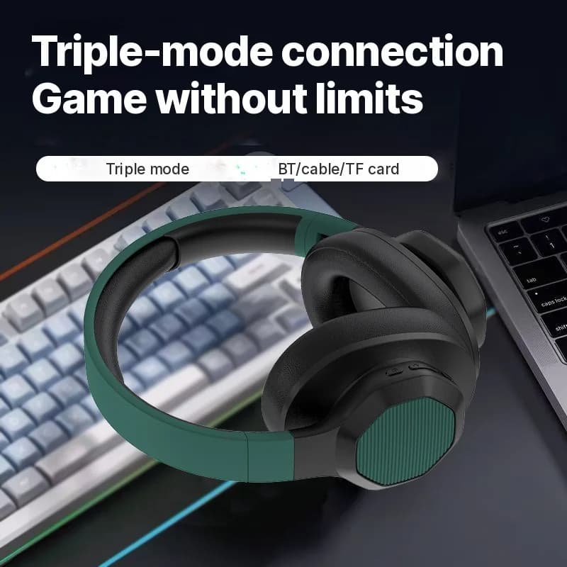 Słuchawki nauszne Bluetooth z radiem FM i gniazdem karty TF