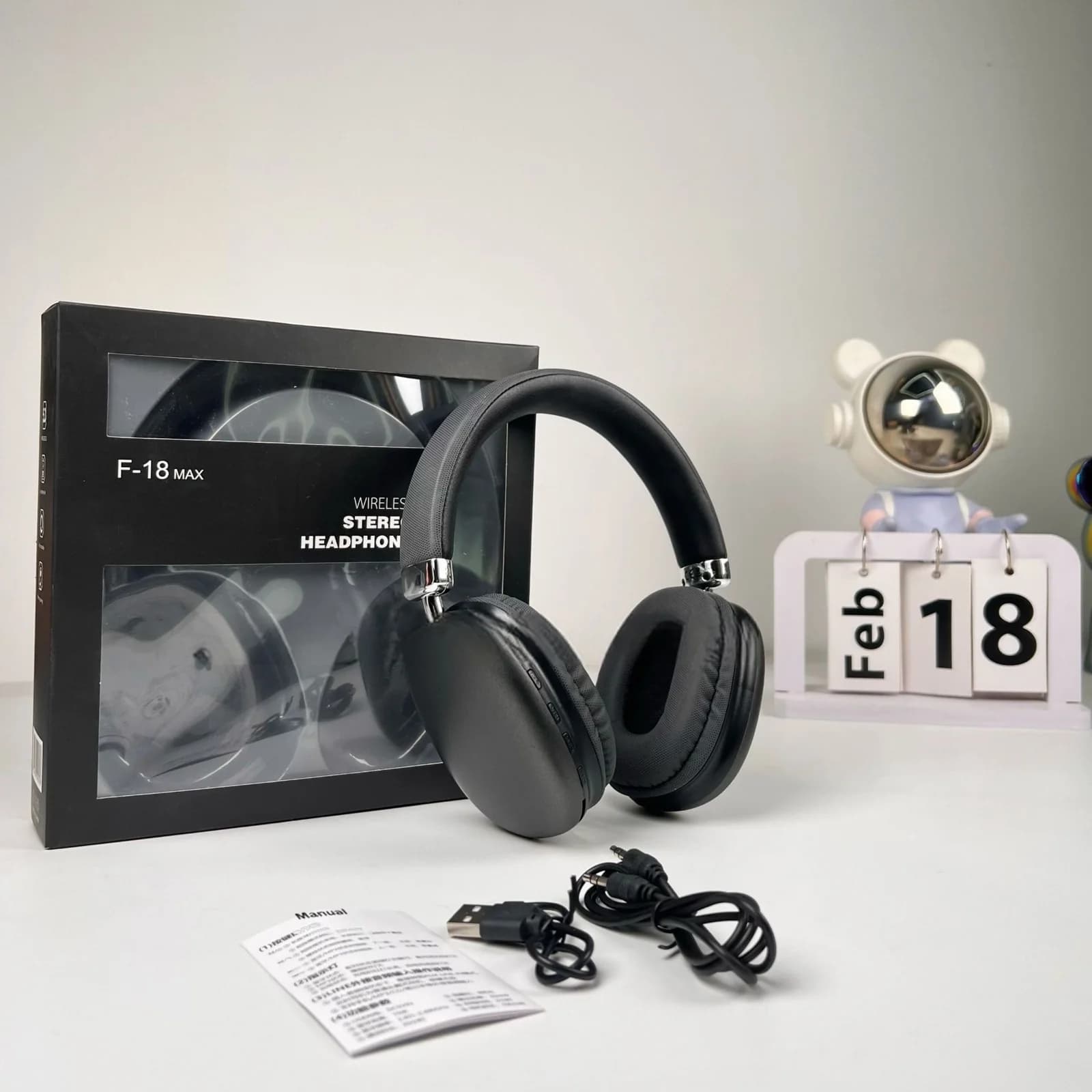 Bezprzewodowe słuchawki nauszne Bluetooth 5.4 z długą pracą