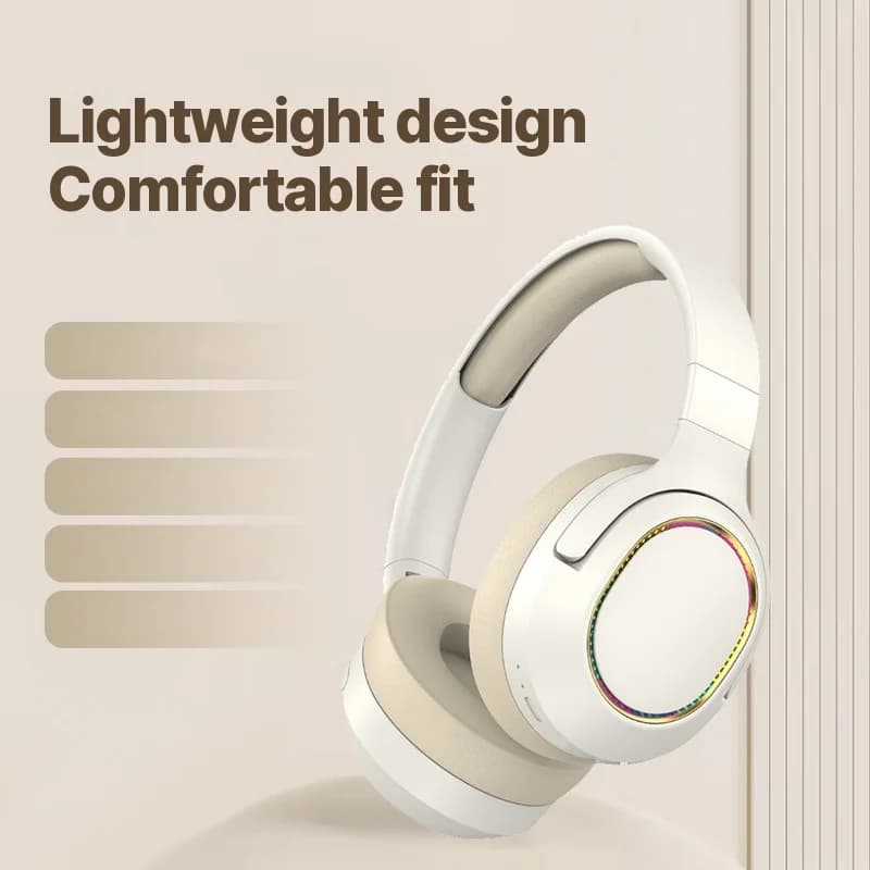 RGB Gamingowe Słuchawki Bezprzewodowe Bluetooth Nauszne Stereo