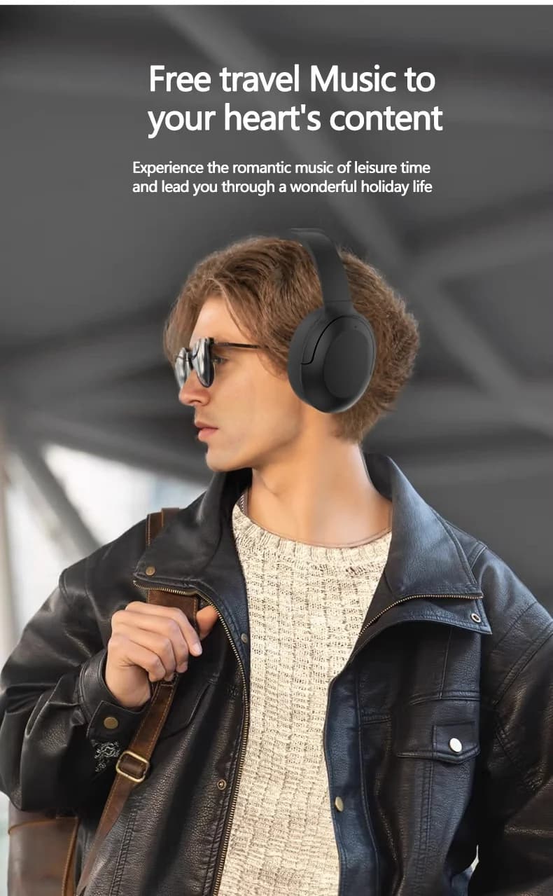 Bezprzewodowe słuchawki Bluetooth ANC nauszne 5.4