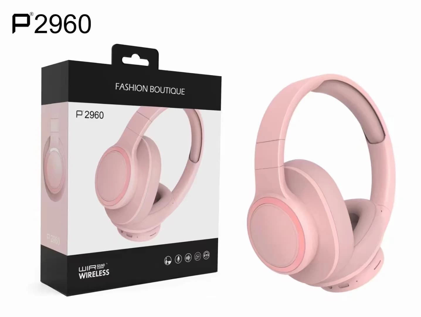 Bezprzewodowe słuchawki nauszne Bluetooth z radiem FM i slotem na kartę TF