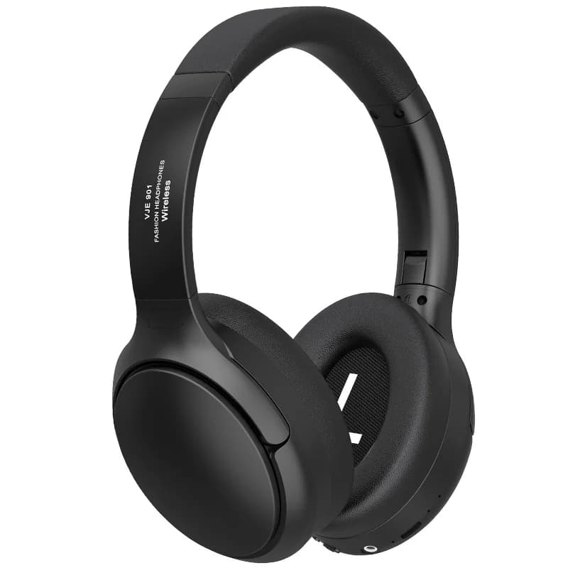 Retro słuchawki nauszne Bluetooth z radiem FM i trybem przewodowym